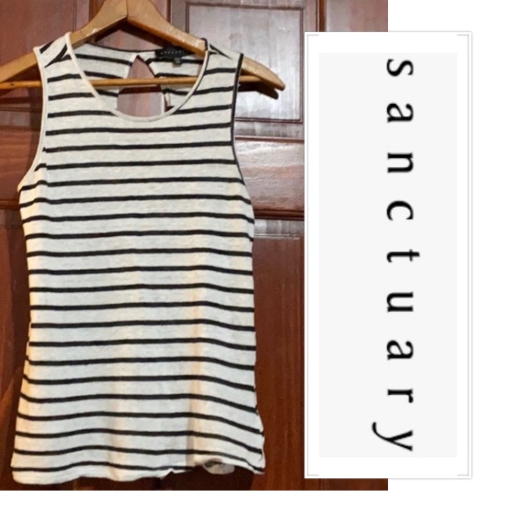 Sanctuary Striped Linen Tank Top